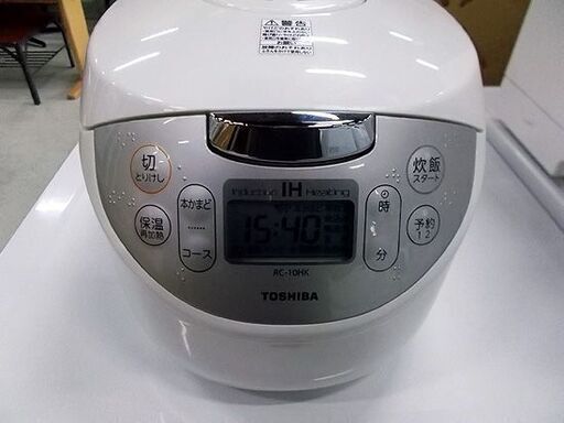 東芝/ 美品 IH炊飯器 2021年製 5.5合炊 RC-10HK 銅コート釜 ホワイト 1.0L 炊飯ジャー ジャー パン ケーキ 