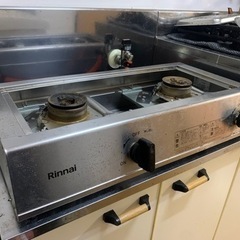 Rinnaiリンナイ 二口ガスコンロ シルバー 業務用 2年半前に16000円で購入の画像