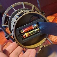 【1点物】リメイク アンティーク ランタン 電池式　キャンプ　エイジング加工品の画像