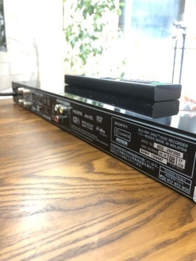 BDZ-ZW1000 sony ソニー　ブルーレイレコーダー