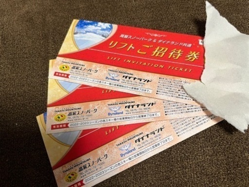 ダイナランド 高鷲スノーパーク リフト招待券