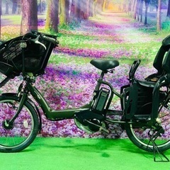 ➁ 4776子供乗せ電動自転車ヤマハ3人乗り新品20インチ良好バッテリー