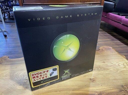 【苫小牧バナナ】開封未使用品 Microsoft/マイクロソフト 初代 XBOX F23-00066 DVD再生キット付き 箱痛み有♪