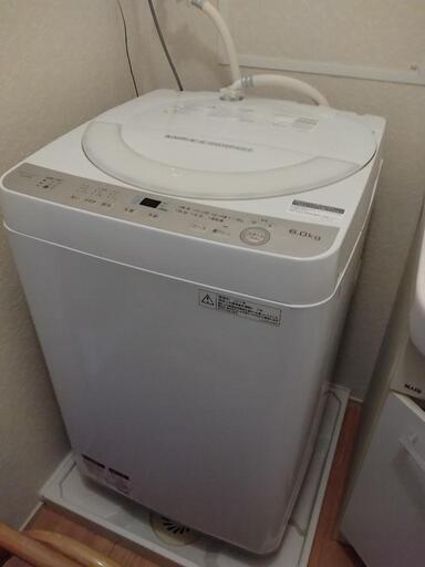 シャープ　全自動洗濯機6キロ　2,017年製