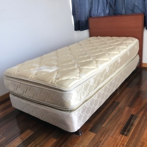 大塚家具 キングスダウン シングルベッド マットレス・ボトム・ヘッド 3点セット