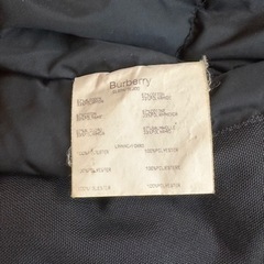 メンズ バーバリーのファー付フード 黒 ダウンコートの画像