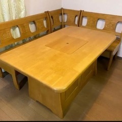 コーナーダイニングテーブル4セット