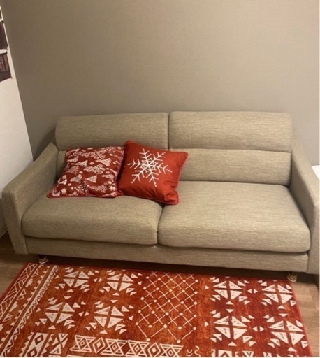 ニトリ3人掛け布張りソファ