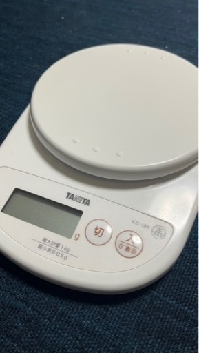 タニタ デジタルクッキングスケール 1kg(0.5g単位) ホワイト