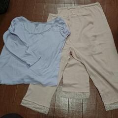 婦人3L綿100ズボン下(新品)  2L綿100長袖インナーの画像