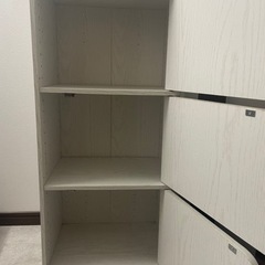 カラーボックス Nカラボ 3段扉付き(ホワイトウォッシュ) ニトリ(⚠️早急に引渡し希望)の画像