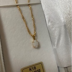 k18金　ジュエリーマキ　オパールペンダントトップ