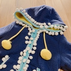 ポンポンデザイン カバーオール ジャンパー 70cmの画像