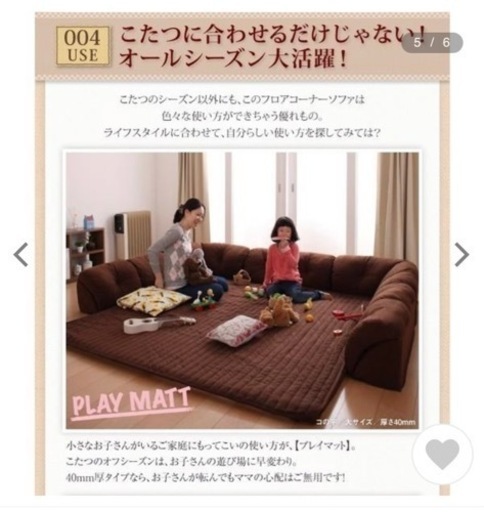 ローソファー 7万円程で購入 合計3ヶ月程度の使用