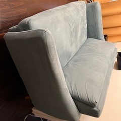 2人掛けソファ（ブルー）の画像