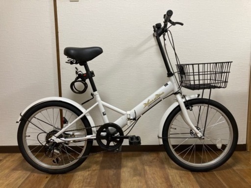 AIJYU THREE STONE 20inc  6速ギア 折り畳み ミニベロ 買物 街乗り ホワイトカラー