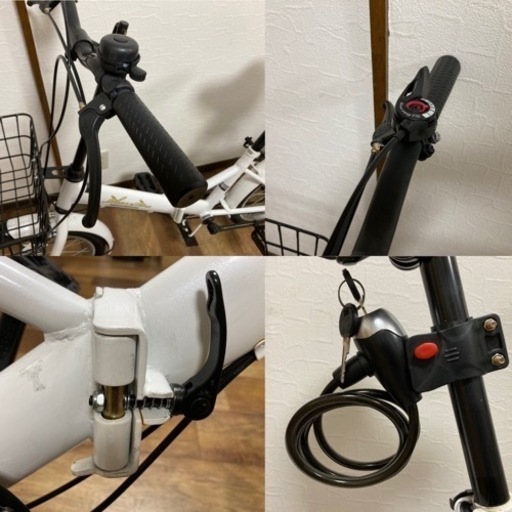 AIJYU THREE STONE 20inc  6速ギア 折り畳み ミニベロ 買物 街乗り ホワイトカラー