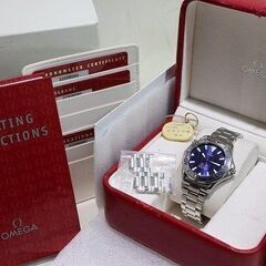 【苫小牧バナナ】質屋鑑定品 OMEGA/オメガ シーマスター プロフェッショナル 300 デイト クロノメーター 自動巻き 青文字盤 コマ/ギャラあり♪の画像