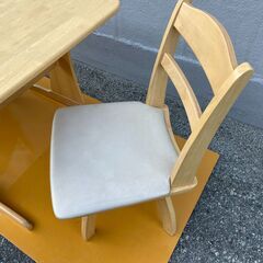 2人用 ダイニングテーブル セット ニトリ DT メジャー5 90 NA 900x800x700mm 回転式チェア 椅子の画像