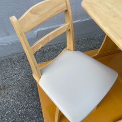 2人用 ダイニングテーブル セット ニトリ DT メジャー5 90 NA 900x800x700mm 回転式チェア 椅子の画像