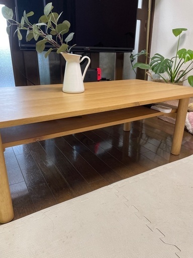 無印良品　木製ローテーブル・オーク材