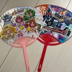 スマイルプリキュア☆仮面ライダーフォーゼ☆サイン入りうちわ