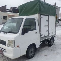 スバル サンバー 4WD MT エアコン付 軽貨物仕様 幌新品 諸費用コミコミ 車検２年満タンの画像