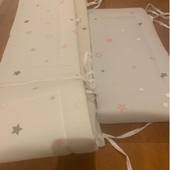 ベビーベッド　120×70 サワベビー　布団、ベッドガード付きの画像