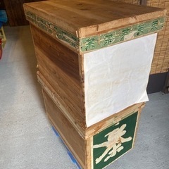 昭和レトロ 茶箱 2個セット 木箱 古民具 古道具の画像