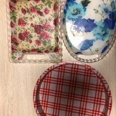 中古おぼん3点