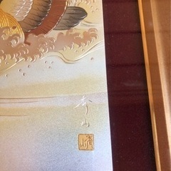 額縁入りの鳥の絵　※配送ご相談下さい。の画像