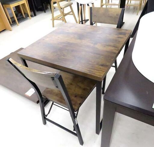 北海道 千歳市/恵庭市 近郊配送可能 ニトリ 2人掛けダイニングセット DTステイン70 イス2脚