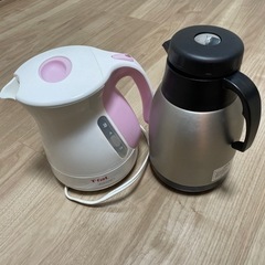 ティファール電気ケトル1.2L＋ニトリ保温ポットの画像