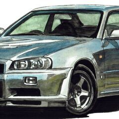 NC-413 NISSAN レパードV30/NISSAN スカイラインGTR R34 限定版画 直筆サイン有 額装済 作家 平右ヱ門の画像