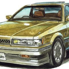 NC-414レパードV30/XS-Ⅱ限定版画 直筆サイン額装●作家平右ヱ門 日産 - NC-624フェアレディZ NISMO限定版画 直筆サイン額装