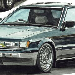 NC-415 NISSAN レパードアルティマV30/NISSAN レパードXS-Ⅱ 限定版画 直筆サイン有 額装済 作家 平右ヱ門の画像