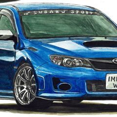 NC-419 スバルBRZ S WR/スバルWRX ST 限定版画 直筆サイン有 額装済 作家 平右ヱ門の画像