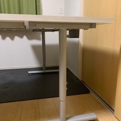 ニトリ　L字机　ホワイトの画像