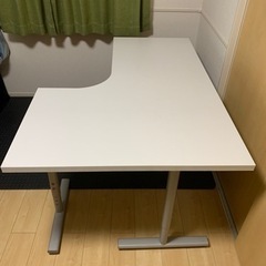 ニトリ　L字机　ホワイト