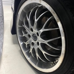 18インチPCD114.3メッキアルミホイール 215/40-18 タイヤ新品! 18インチホイール 215-40-18タイヤ付き PCD114.3