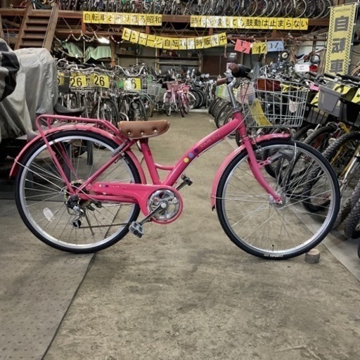 【3084】子供車　24インチ　前後タイヤ新品　10，500円（防犯・税込）