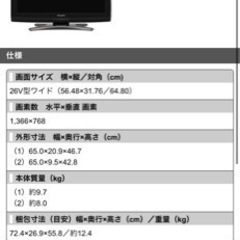 テレビです。の画像