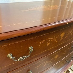 【値下げ】チェスト キャビネット 引き出し収納 アンティーク調の画像