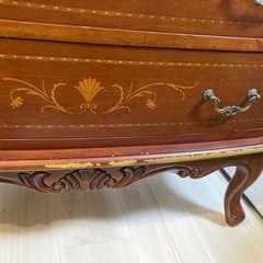 【値下げ】チェスト キャビネット 引き出し収納 アンティーク調の画像