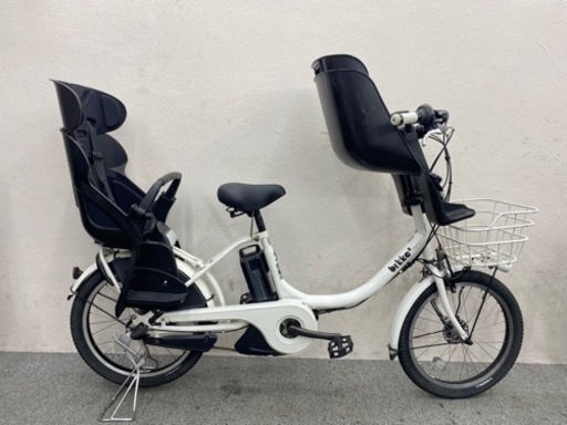 人気な車種　ブリヂストンビッケ2 前カゴ付き3人乗り電動自転車　子供シート付きのお買い得