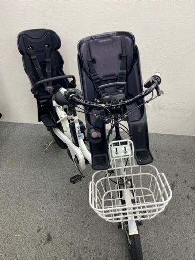 人気な車種　ブリヂストンビッケ2 前カゴ付き3人乗り電動自転車　子供シート付きのお買い得
