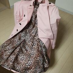 スプリングコート トレンチコート サイズ38 ピンクの画像
