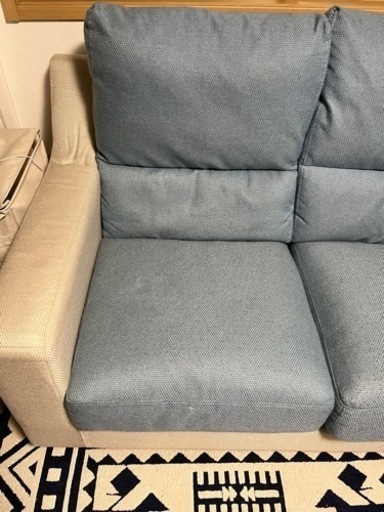 トリプルソファ　定価15万　オットマン付き　ハイバック　