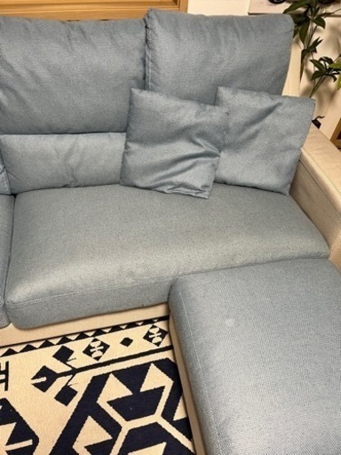 トリプルソファ　定価15万　オットマン付き　ハイバック　
