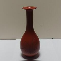 万古焼　か　常滑焼　朱泥　花瓶　一輪挿し　未使用　骨董品